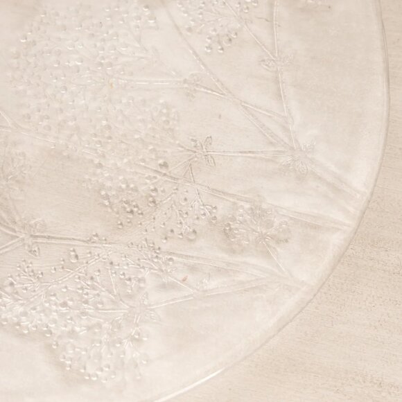 Vintage LE Smith Large Clear Glass Hummingbird Plate - Picture 4 of 4